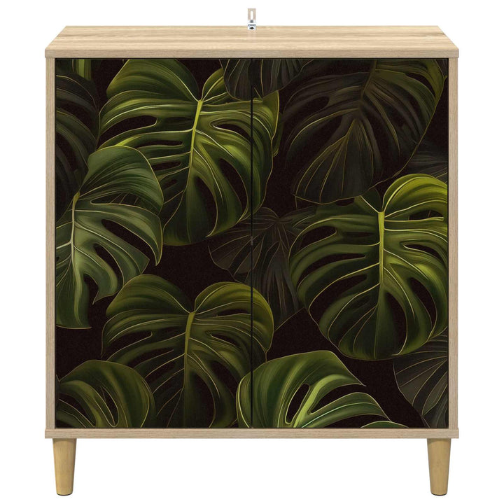 Sideboard ELBURG Sonoma-eg 69 x 33 x 75 cm Konstrueret træ