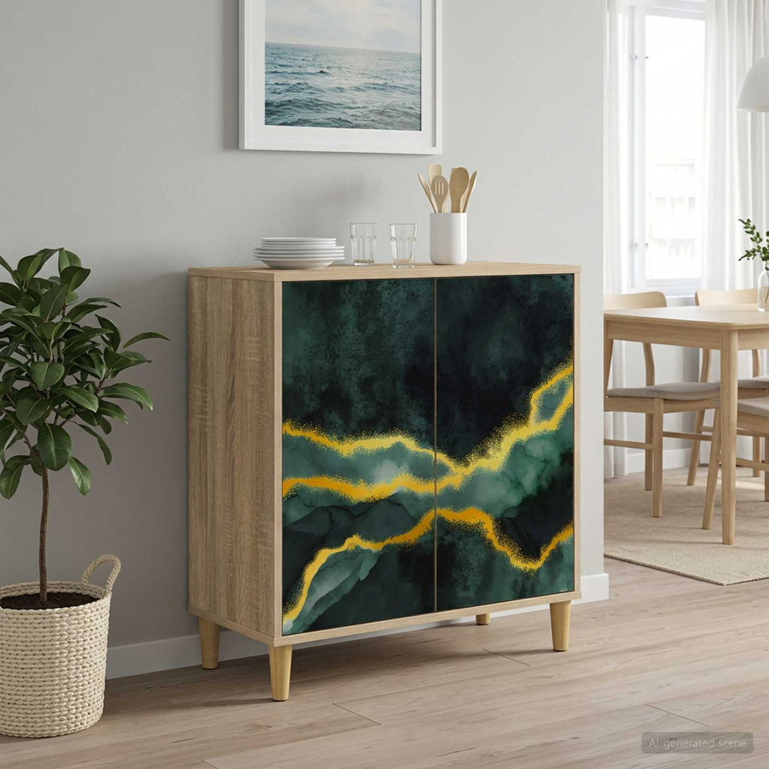 Sideboard WIJHE Sonoma-eg 69 x 33 x 75 cm Konstrueret træ