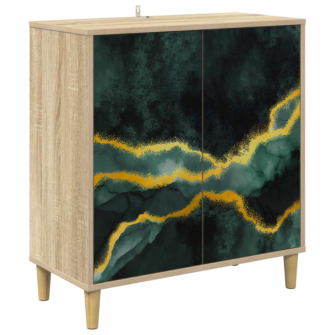 Sideboard WIJHE Sonoma-eg 69 x 33 x 75 cm Konstrueret træ