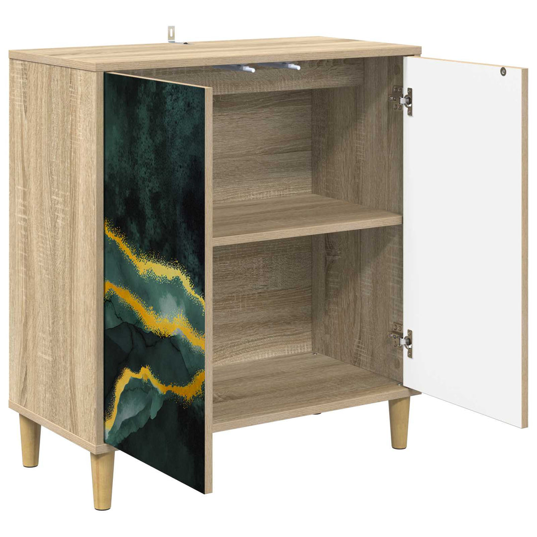 Sideboard WIJHE Sonoma-eg 69 x 33 x 75 cm Konstrueret træ