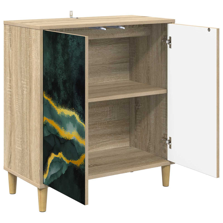 Sideboard WIJHE Sonoma-eg 69 x 33 x 75 cm Konstrueret træ