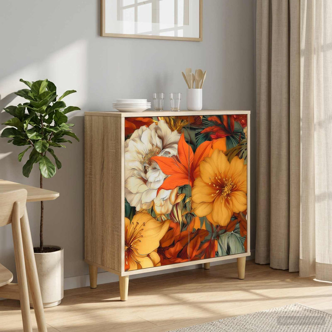 Sideboard GENNEP Sonoma-eg 69 x 33 x 75 cm Konstrueret træ