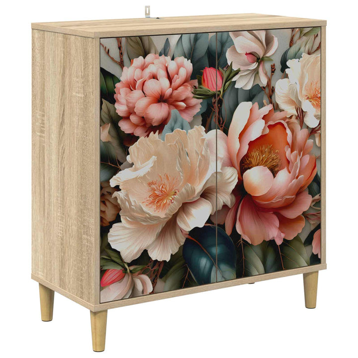 Sideboard BORNE Sonoma-eg 69 x 33 x 75 cm Konstrueret træ