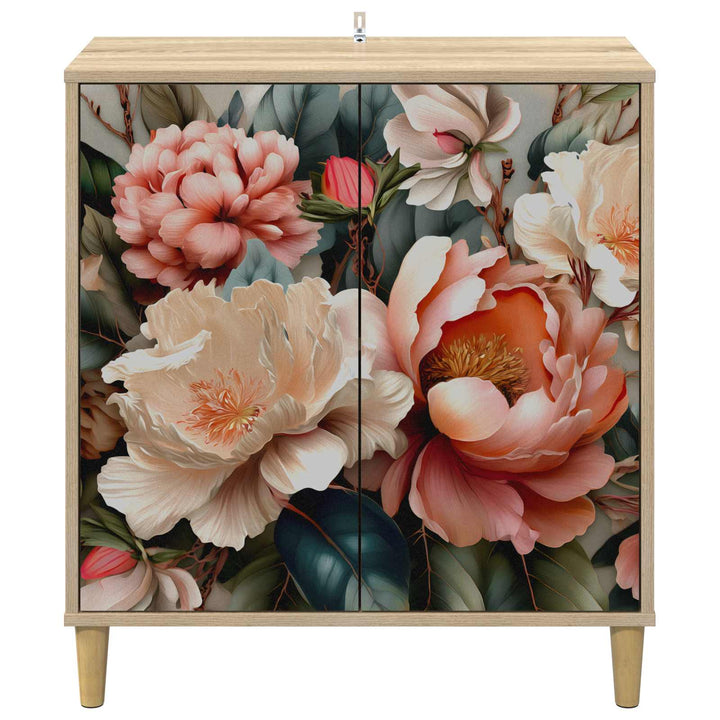 Sideboard BORNE Sonoma-eg 69 x 33 x 75 cm Konstrueret træ