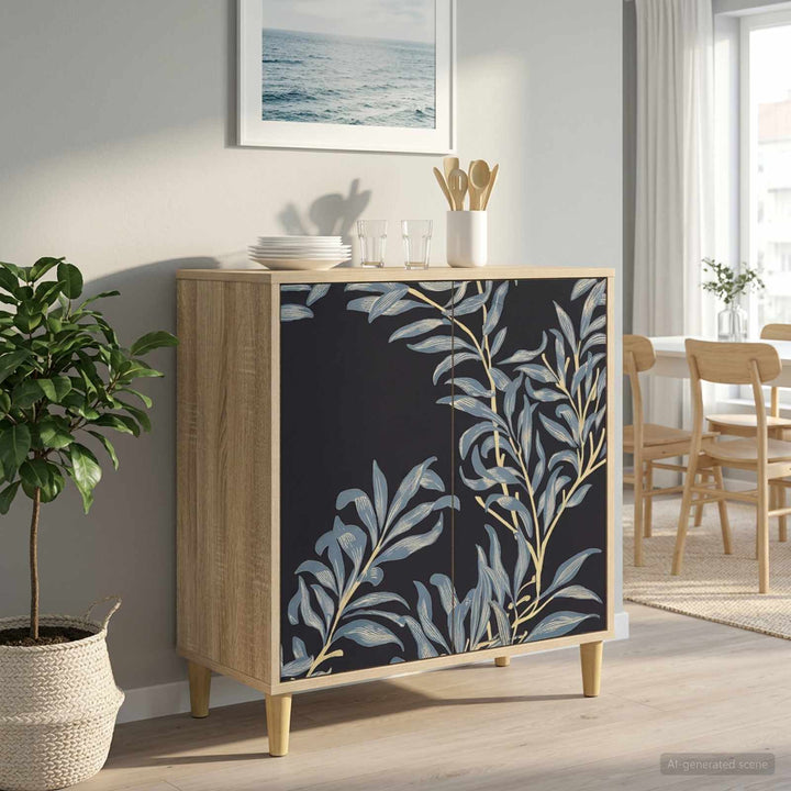 Sideboard DOKKUM Sonoma-eg 69 x 33 x 75 cm Konstrueret træ