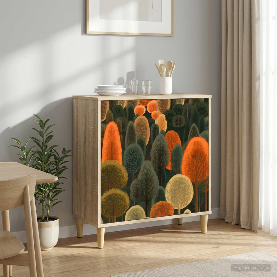 Sideboard ZAANDAM Sonoma-eg 69 x 33 x 75 cm Konstrueret træ