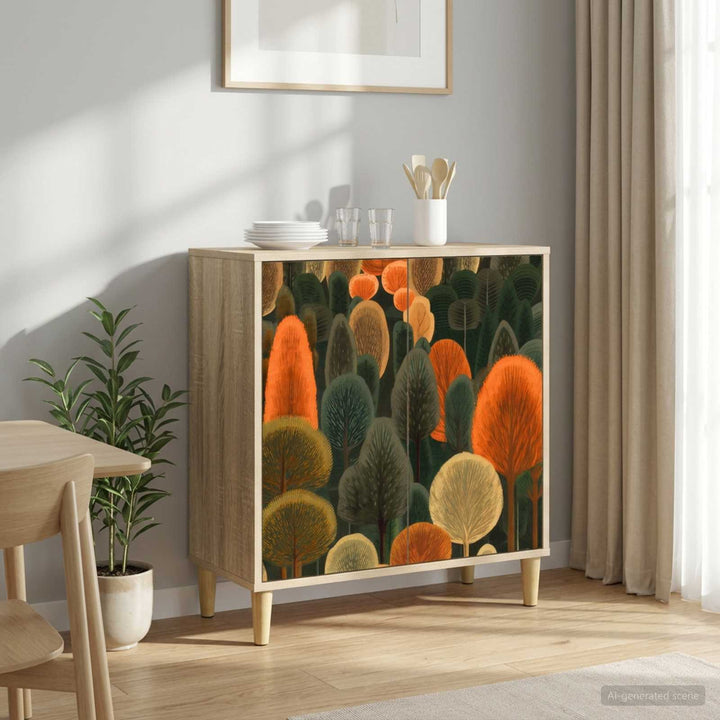 Sideboard ZAANDAM Sonoma-eg 69 x 33 x 75 cm Konstrueret træ