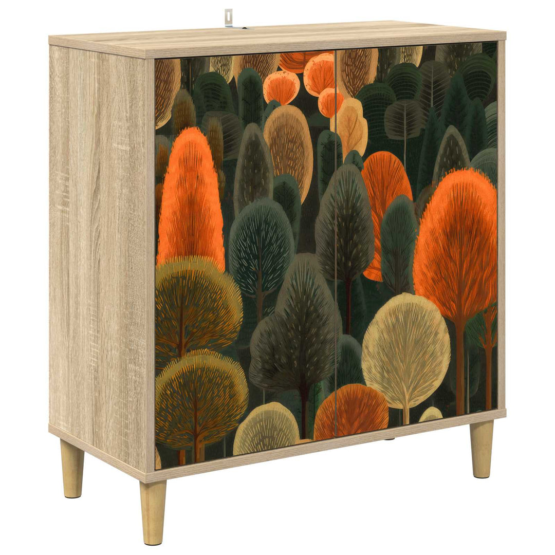 Sideboard ZAANDAM Sonoma-eg 69 x 33 x 75 cm Konstrueret træ