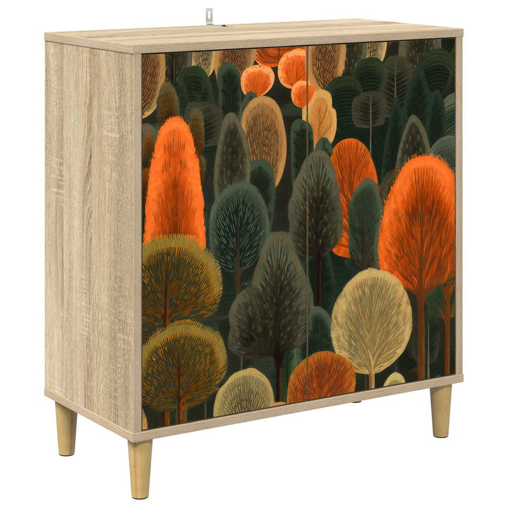 Sideboard ZAANDAM Sonoma-eg 69 x 33 x 75 cm Konstrueret træ