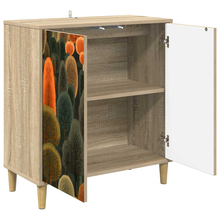 Sideboard ZAANDAM Sonoma-eg 69 x 33 x 75 cm Konstrueret træ