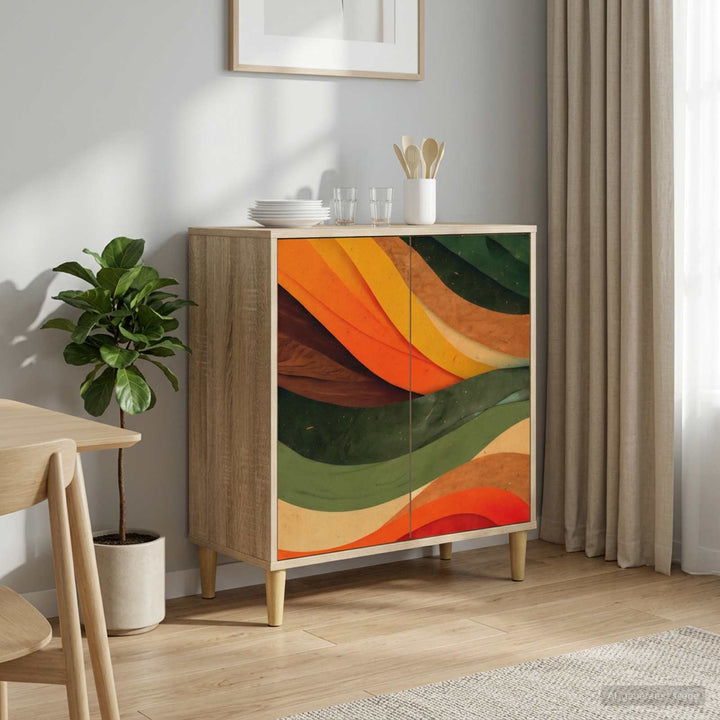 Sideboard BONN Sonoma-eg 69 x 33 x 75 cm Konstrueret træ