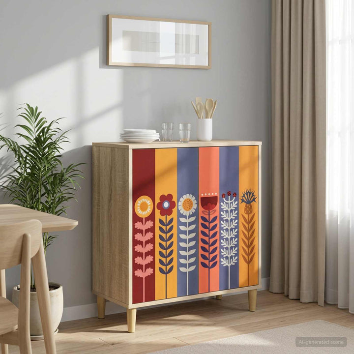 Sideboard ESSEN Sonoma-eg 69 x 33 x 75 cm Konstrueret træ