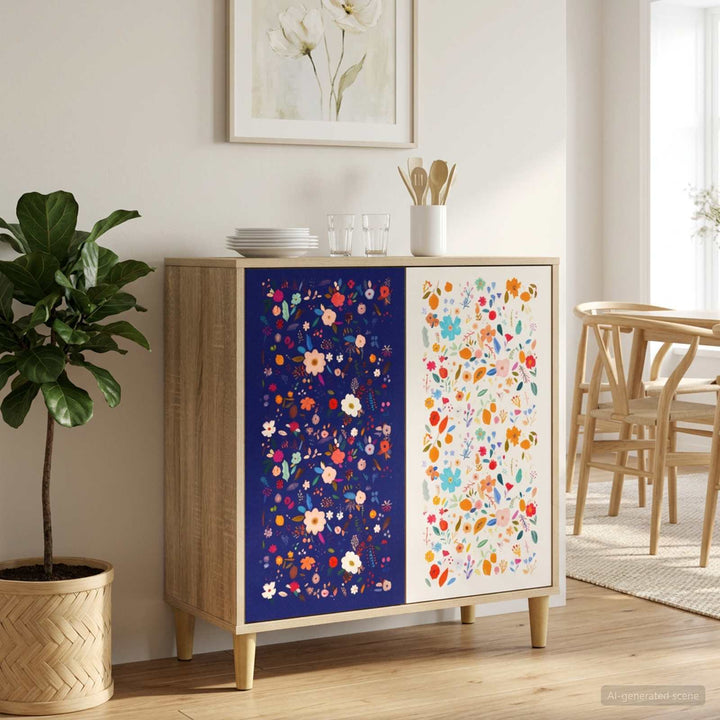 Sideboard MAINZ Sonoma-eg 69 x 33 x 75 cm Konstrueret træ