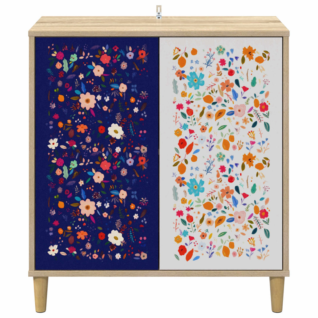 Sideboard MAINZ Sonoma-eg 69 x 33 x 75 cm Konstrueret træ