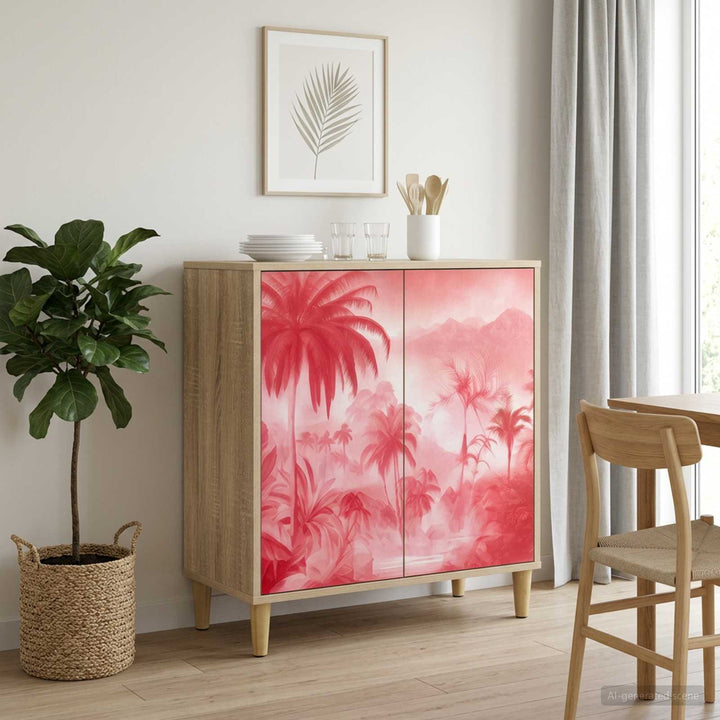 Sideboard AACHEN Sonoma-eg 69 x 33 x 75 cm Konstrueret træ