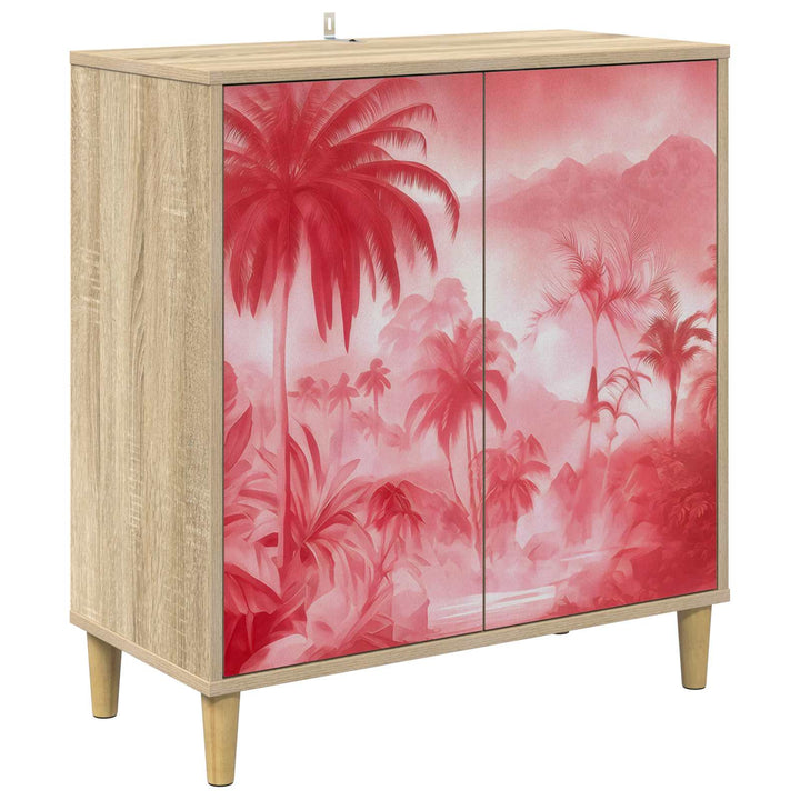 Sideboard AACHEN Sonoma-eg 69 x 33 x 75 cm Konstrueret træ