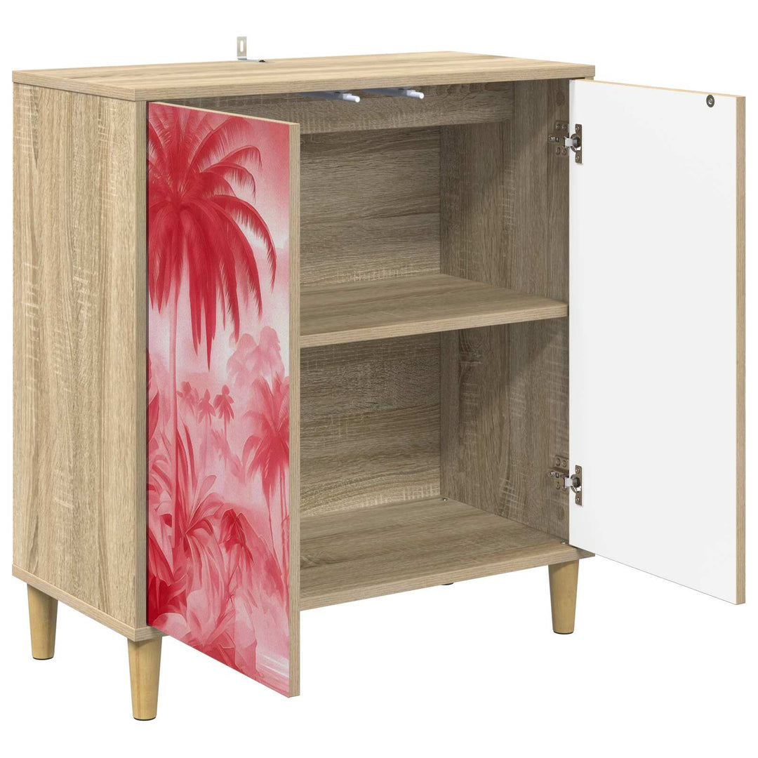 Sideboard AACHEN Sonoma-eg 69 x 33 x 75 cm Konstrueret træ