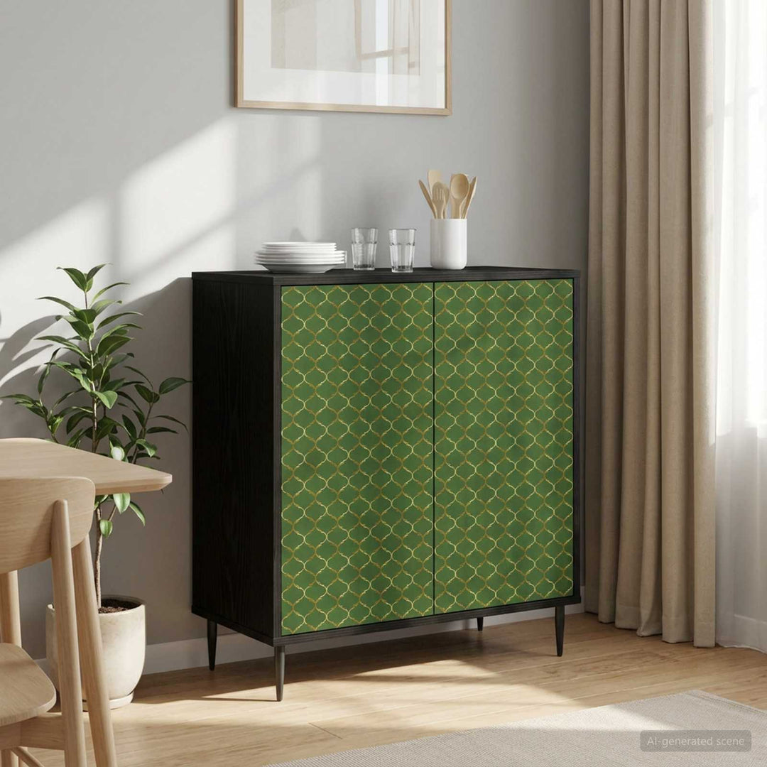 Sideboard GELEEN Sort eg 69 x 33 x 76 cm Konstrueret træ