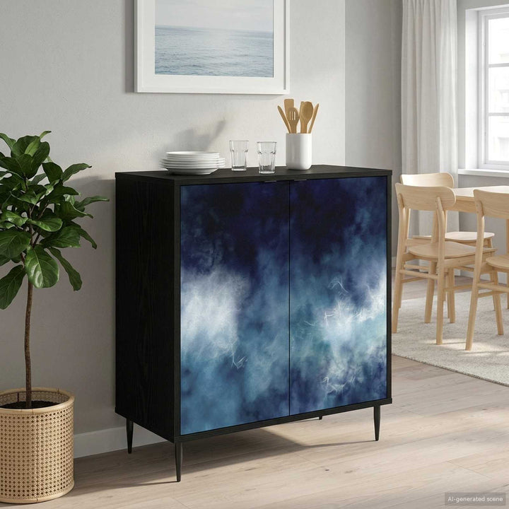 Sideboard RAALTE Sort eg 69 x 33 x 76 cm Konstrueret træ