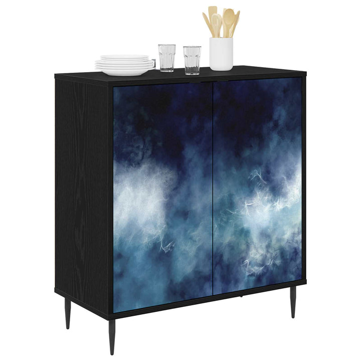 Sideboard RAALTE Sort eg 69 x 33 x 76 cm Konstrueret træ