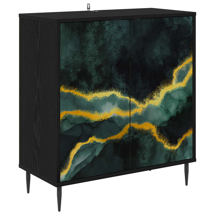 Sideboard WIJHE Sort eg 69 x 33 x 76 cm Konstrueret træ