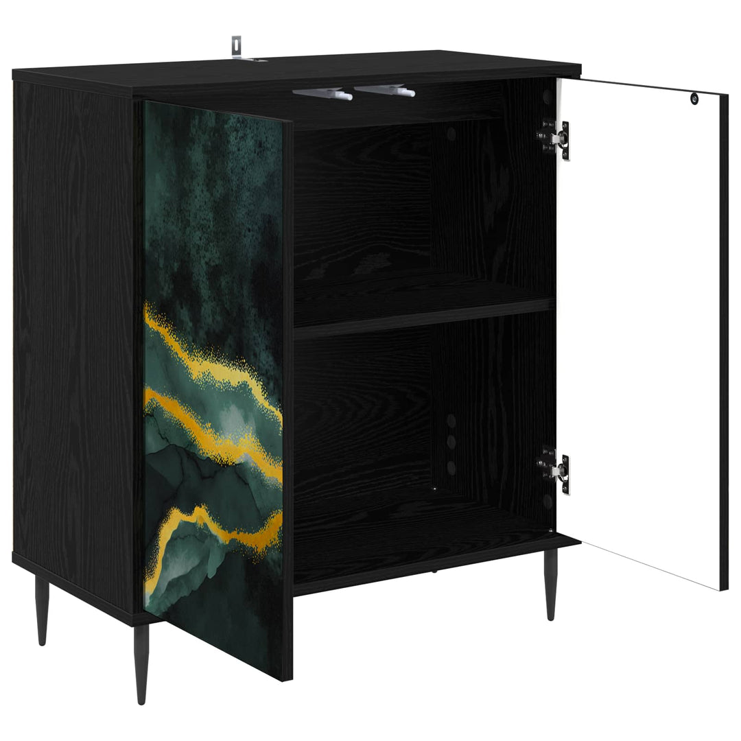 Sideboard WIJHE Sort eg 69 x 33 x 76 cm Konstrueret træ