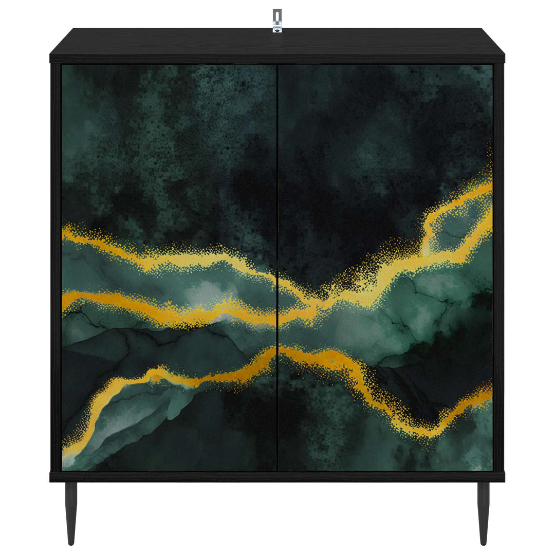 Sideboard WIJHE Sort eg 69 x 33 x 76 cm Konstrueret træ