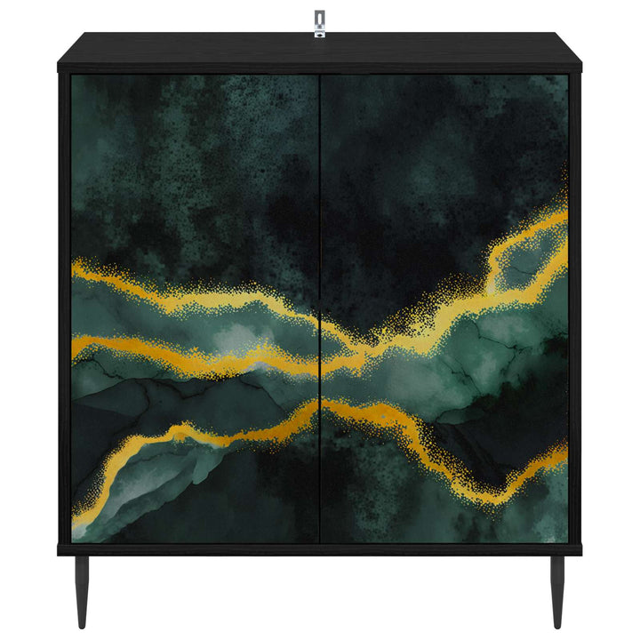 Sideboard WIJHE Sort eg 69 x 33 x 76 cm Konstrueret træ