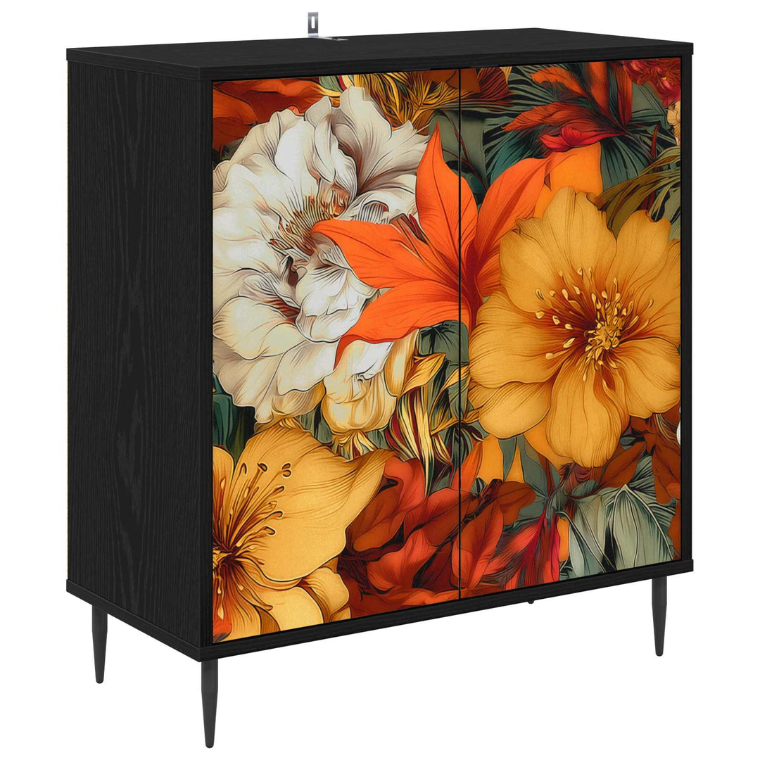 Sideboard GENNEP Sort eg 69 x 33 x 76 cm Konstrueret træ