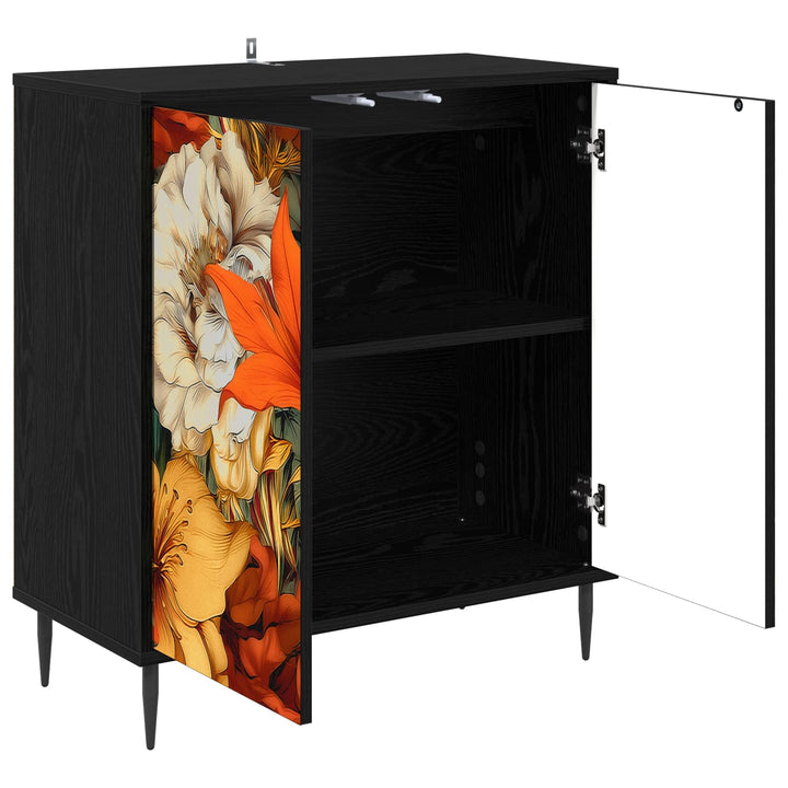 Sideboard GENNEP Sort eg 69 x 33 x 76 cm Konstrueret træ
