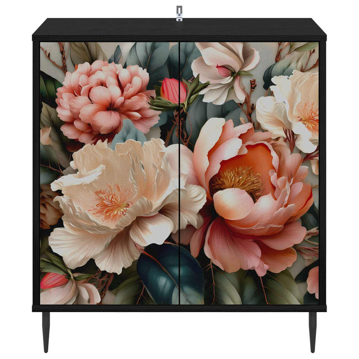 Sideboard BORNE Sort eg 69 x 33 x 76 cm Konstrueret træ