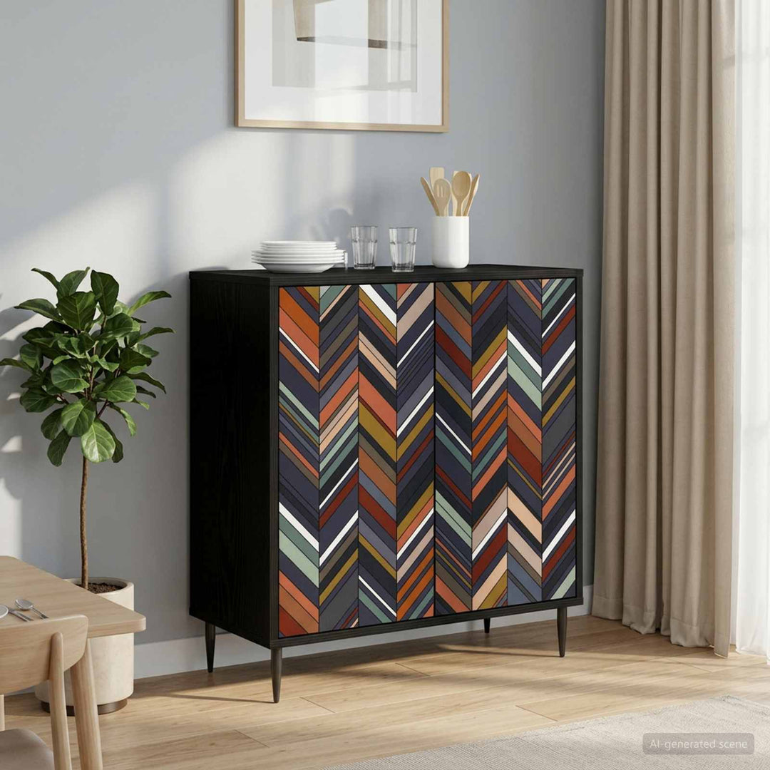 Sideboard OMMEN Sort eg 69 x 33 x 76 cm Konstrueret træ