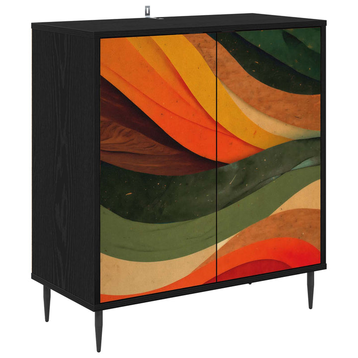 Sideboard BONN Sort eg 69 x 33 x 76 cm Konstrueret træ