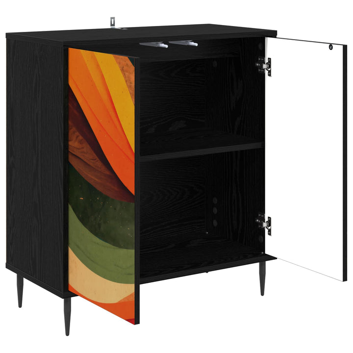 Sideboard BONN Sort eg 69 x 33 x 76 cm Konstrueret træ