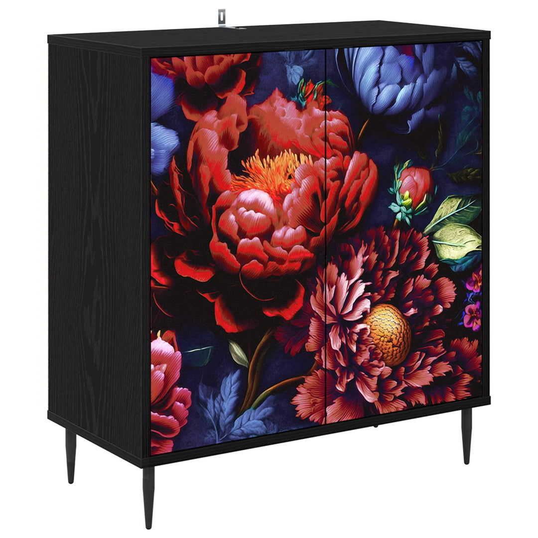 Sideboard KIEL Sort eg 69 x 33 x 76 cm Konstrueret træ