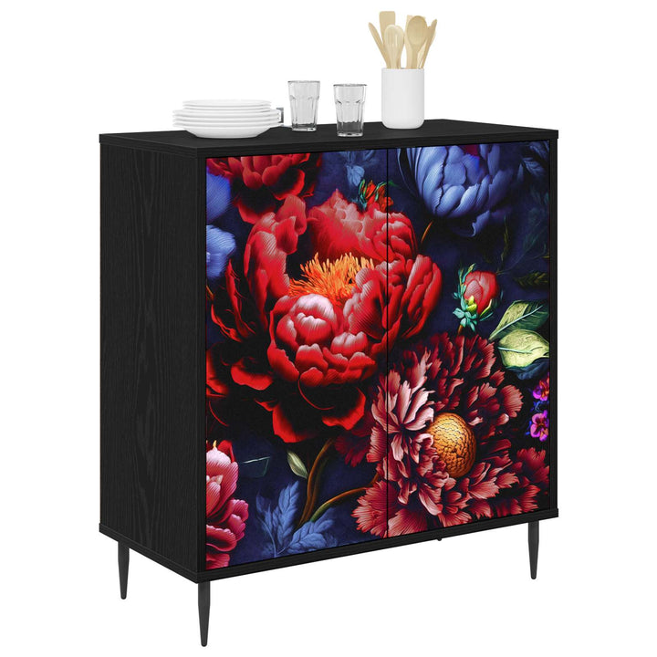 Sideboard KIEL Sort eg 69 x 33 x 76 cm Konstrueret træ