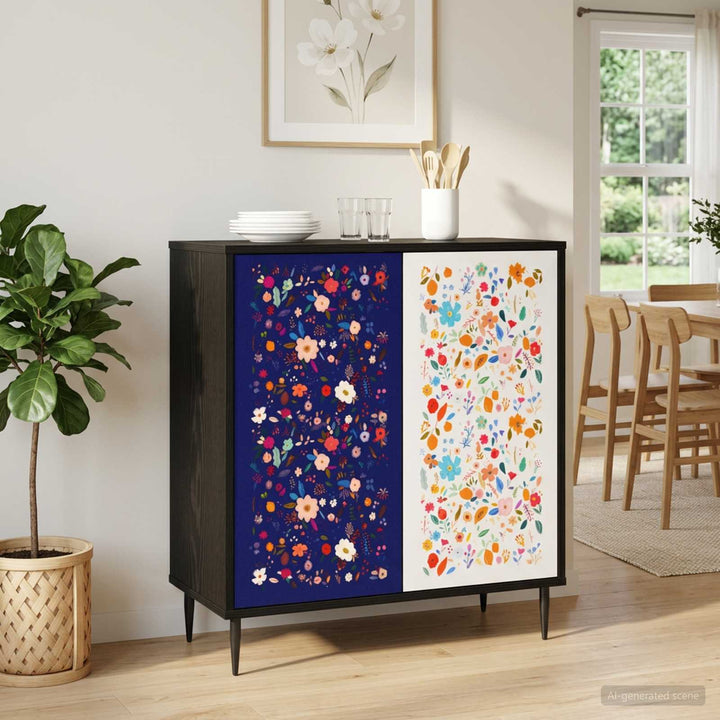 Sideboard MAINZ Sort eg 69 x 33 x 76 cm Konstrueret træ