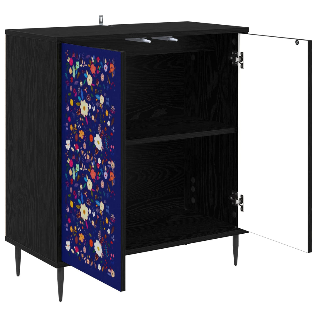 Sideboard MAINZ Sort eg 69 x 33 x 76 cm Konstrueret træ