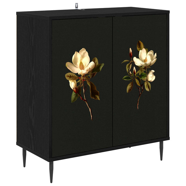 Sideboard BREMEN Sort eg 69 x 33 x 76 cm Konstrueret træ