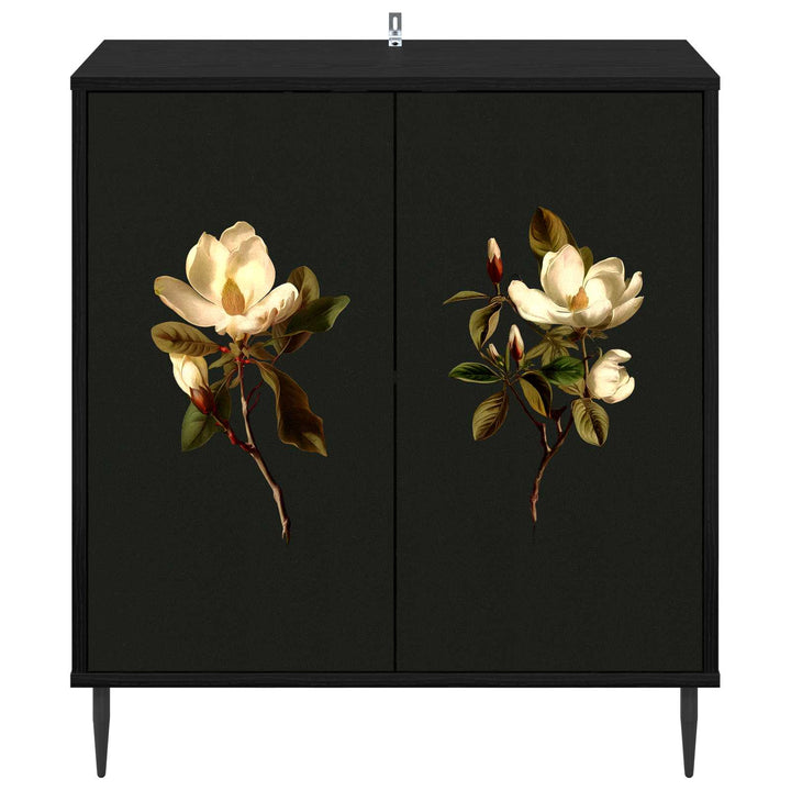Sideboard BREMEN Sort eg 69 x 33 x 76 cm Konstrueret træ