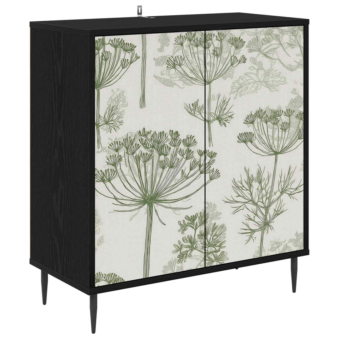 Sideboard GOTHA Sort eg 69 x 33 x 76 cm Konstrueret træ
