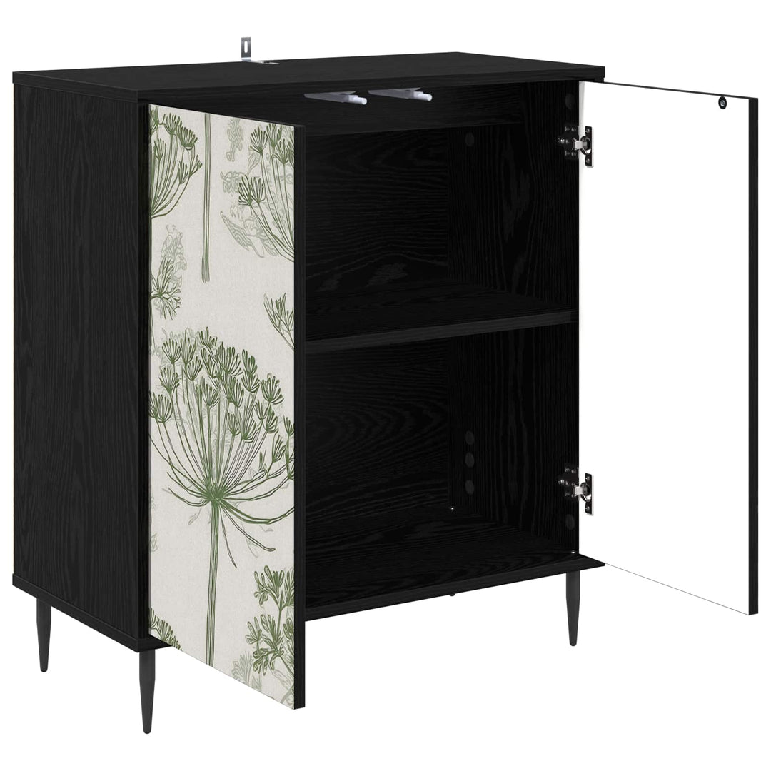 Sideboard GOTHA Sort eg 69 x 33 x 76 cm Konstrueret træ