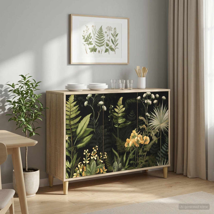 Sideboard RHENEN Sonoma-eg 102 x 33 x 75 cm Konstrueret træ