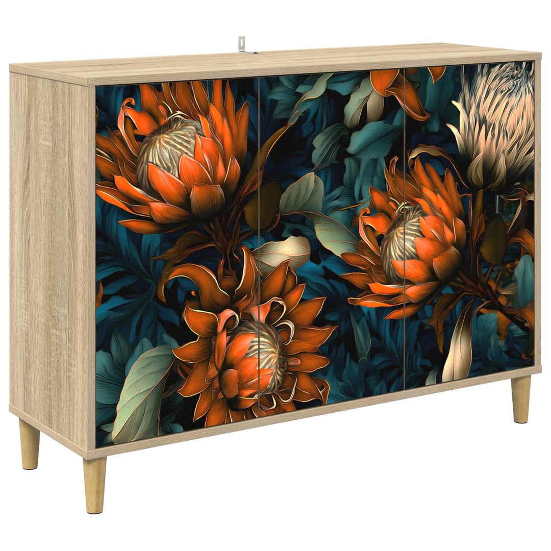 Sideboard LOCHEM Sonoma-eg 102 x 33 x 75 cm Konstrueret træ