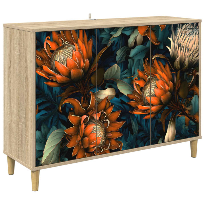 Sideboard LOCHEM Sonoma-eg 102 x 33 x 75 cm Konstrueret træ