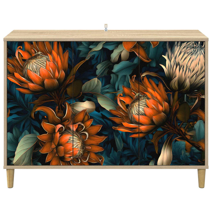 Sideboard LOCHEM Sonoma-eg 102 x 33 x 75 cm Konstrueret træ