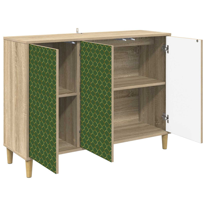 Sideboard GELEEN Sonoma-eg 102 x 33 x 75 cm Konstrueret træ