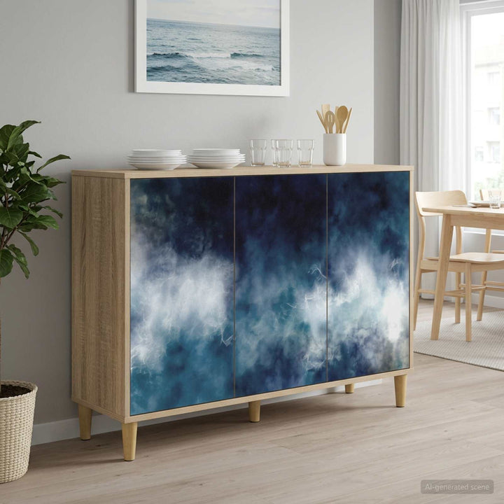 Sideboard RAALTE Sonoma-eg 102 x 33 x 75 cm Konstrueret træ