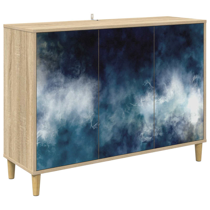 Sideboard RAALTE Sonoma-eg 102 x 33 x 75 cm Konstrueret træ