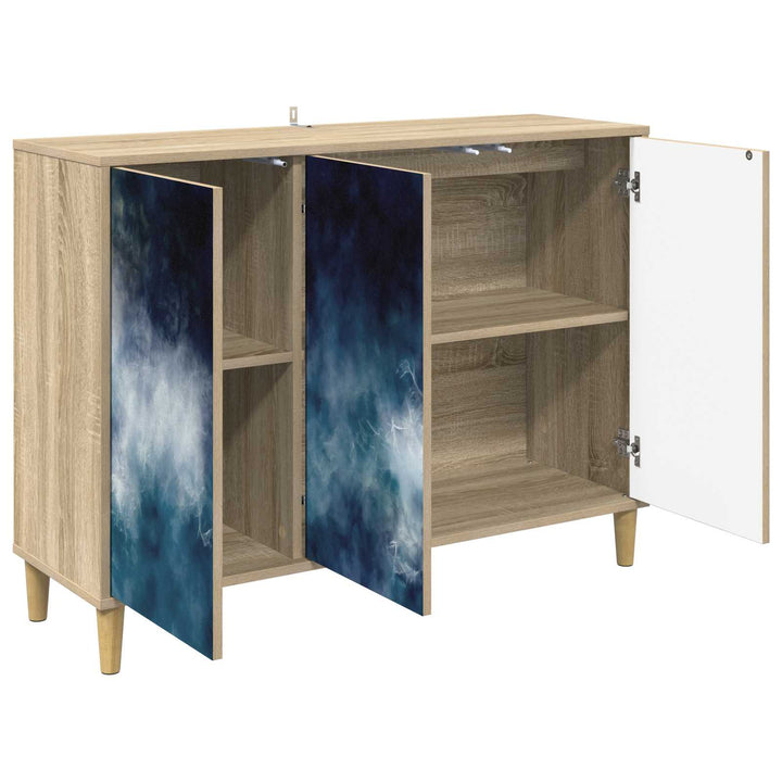 Sideboard RAALTE Sonoma-eg 102 x 33 x 75 cm Konstrueret træ